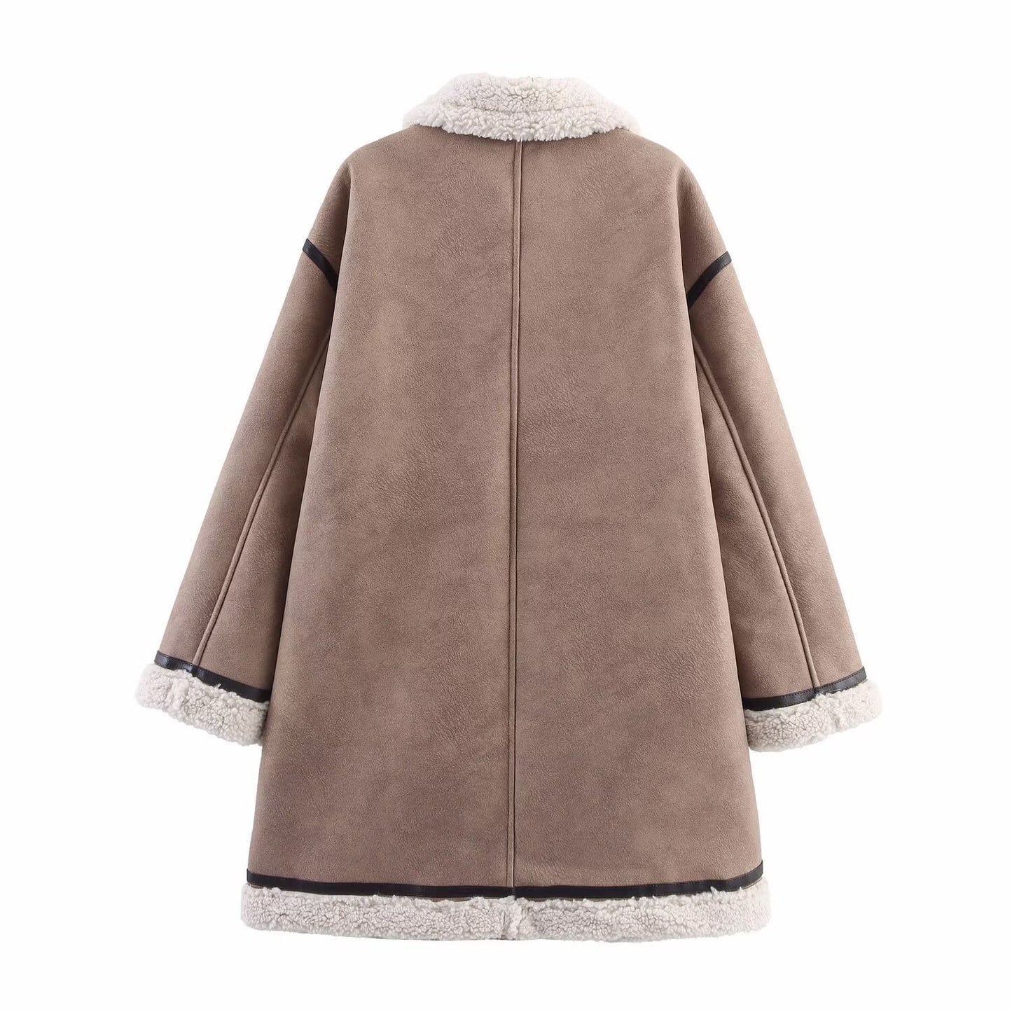 Street long double-sided breasted coat jacket