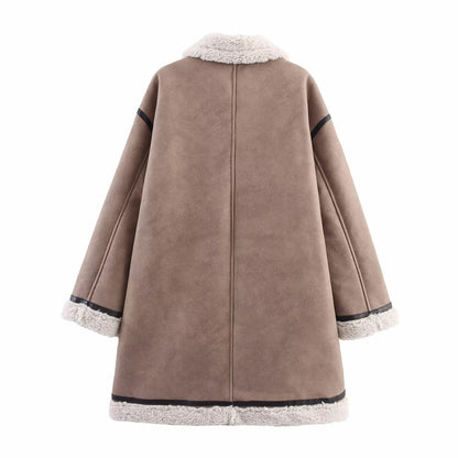 Street long double-sided breasted coat jacket