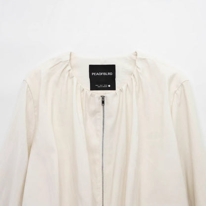 Versatile casual loose pleated niche jacket