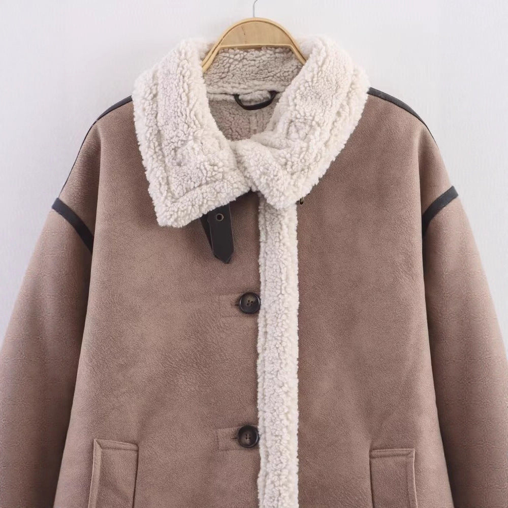 Street long double-sided breasted coat jacket