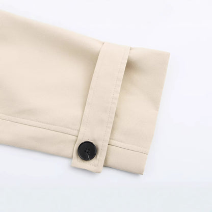 Simple and versatile short long sleeved windbreaker