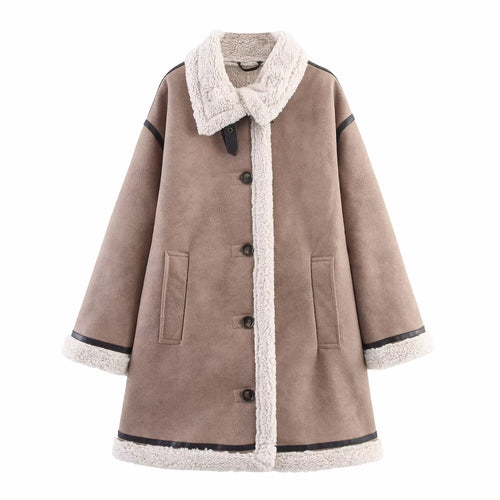 Street long double-sided breasted coat jacket