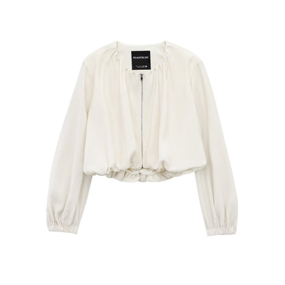 Versatile casual loose pleated niche jacket