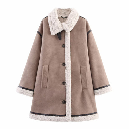 Street long double-sided breasted coat jacket