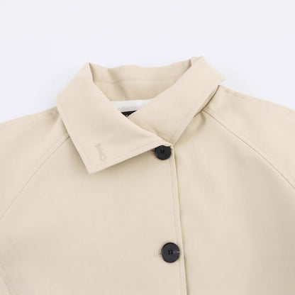 Simple and versatile short long sleeved windbreaker